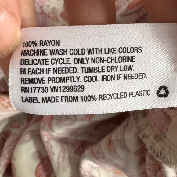 Knox Rose Pink Floral Print Surplice V Neck Ruffle Tiered Maxi Dress Womens XXL - Picture 11 of 12